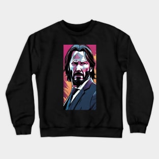 John Wick Comic book style_013 Crewneck Sweatshirt